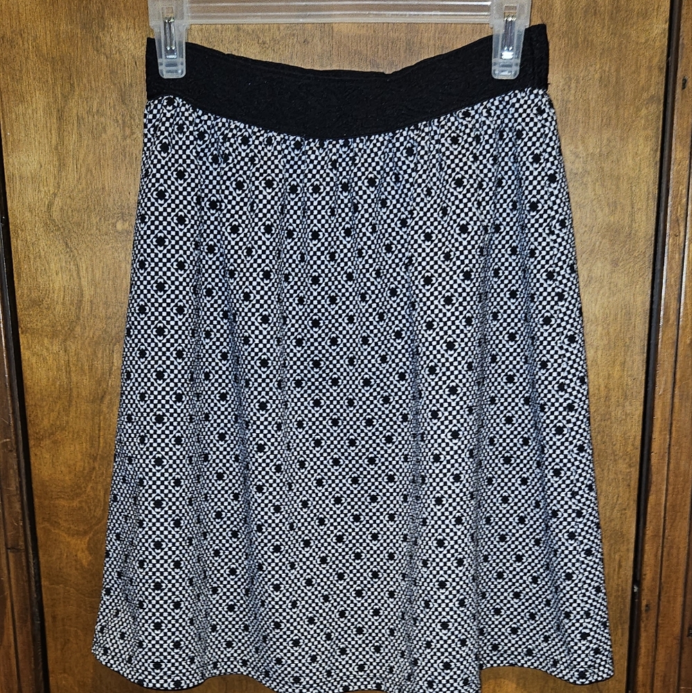 Joe B Joe Benbasset A-Line Black And White Skirt Size Medium